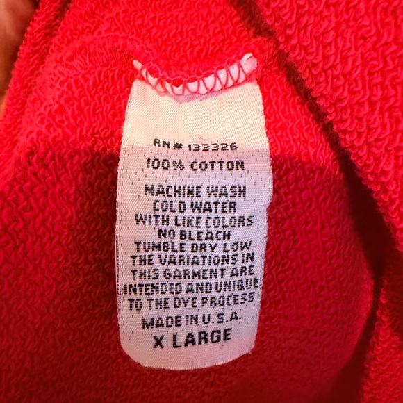 Anthropologie RetroBrand Shoreditch Red Crewneck oversized Sweatshirt XL - Picture 4 of 6